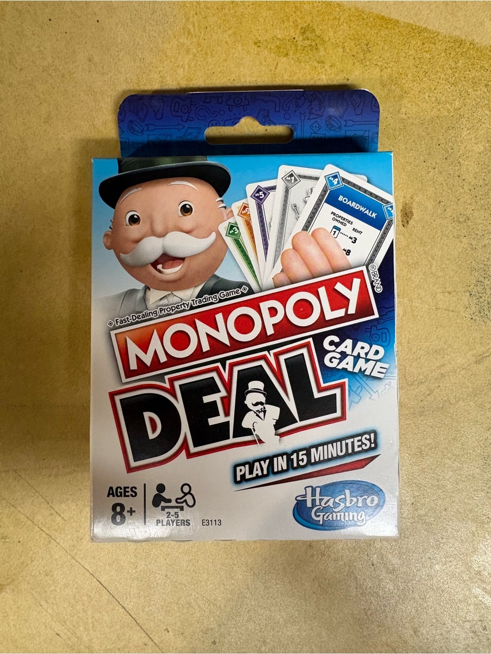 Monopoly Deal Card Game by Hasbro Gaming - Blue & White Box